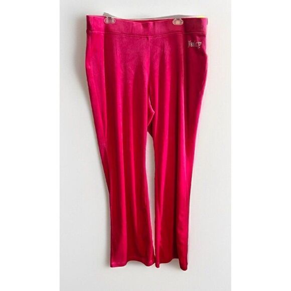 Juicy Couture Velvet Velour Wide Leg Track Pants Size XXL Women's.       Ii - Picture 1 of 7